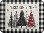 Merry Christmas Tree Dish Drying Mat by Aytipun