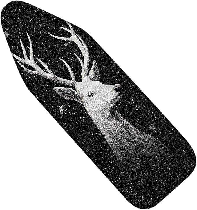 Nuxovilar Ironing Board Covers Winter Deer Sketch Pattern Polyester 15x54 Inches by Nuxovilar