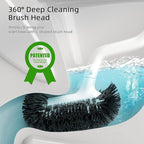 HAMITOR Toilet Bowl Brush Holder Set: 2 Pack Bathroom Deep Cleaning Toilet - Image 2