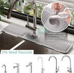 24 Inch Silicone Faucet Mat for Kitchen Sink Splash Guard - Image 3