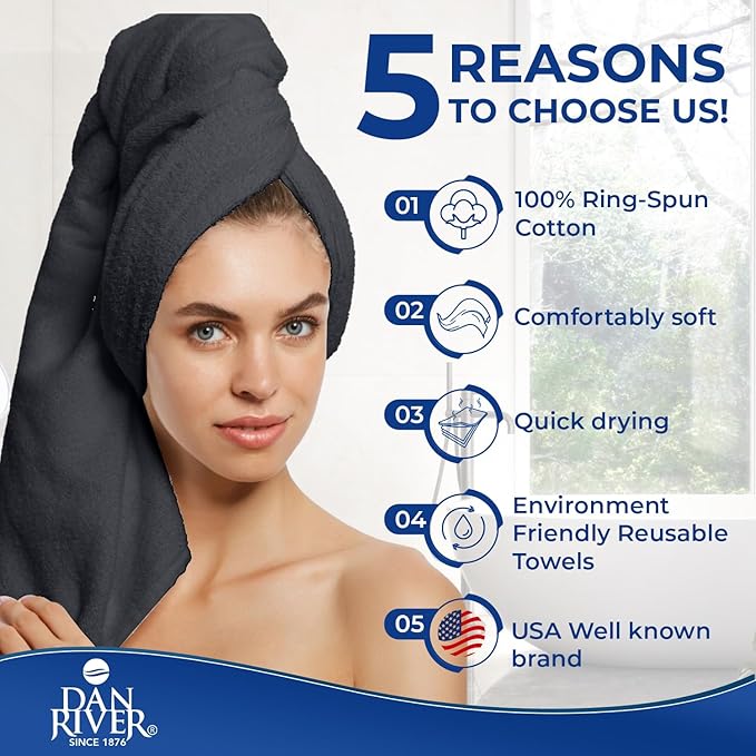 DAN RIVER 8 PC Luxury Bath Towels - Image 4