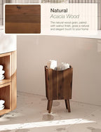 2 Gallons Wooden Trash Can 4 Legs - Image 6