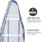 Ironing Board Cover and Pad Standard Size 15" x 54", 3 Pairs of Hook and Loop - Image 4