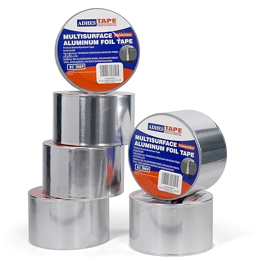 ADHES Premium Aluminum Foil Tape, 3 Inch x 164 Feet, 6Rolls Heat Proof Tape by ADHESTAPEPERSUITOFPERFECTION