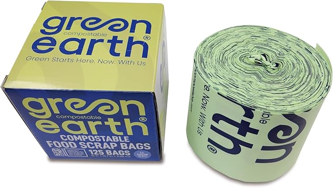Green Earth Compostable Bags for Countertop Compost Bins, 1.2 Gallon, Extra - Image 4