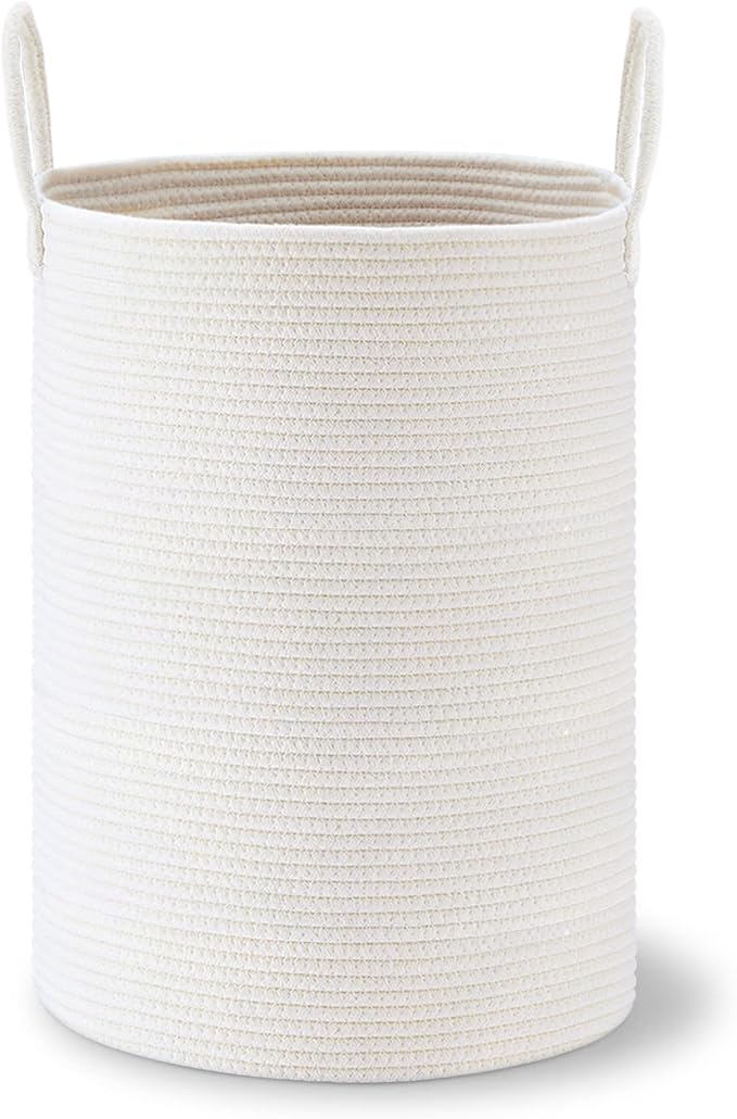 VIPOSCO Large Laundry Hamper, Tall Woven Rope Storage Basket - Image 8