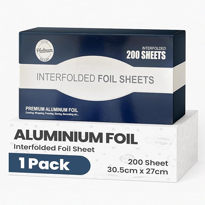 Pre-Cut Aluminum Foil Sheets 12" x 10.7" – Non-Stick, Pop-Up Disposable Sheets - Image 2
