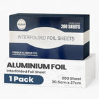 Pre-Cut Aluminum Foil Sheets 12" x 10.7" – Non-Stick, Pop-Up Disposable Sheets - Image 2