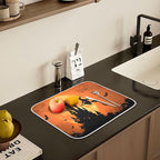 Halloween Witch Bat Castle Pumpkin Dish Drying Mat - Image 6