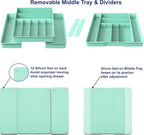 Simple Houseware Expandable Kitchen Drawer Flatware Organizer - Image 4