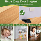 Fursafe&Q Rubber Door Stoppers for Bottom of Door, Door Stop Wedge - Image 4