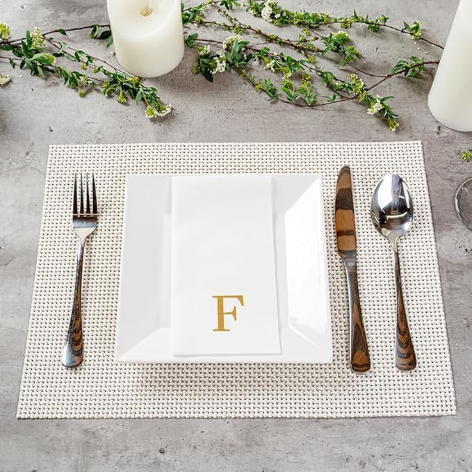 Luxenap 15.8 X 7.9 Inch Linen-Feel Guest Towels, 50 Lettered Hand Towels - Image 4