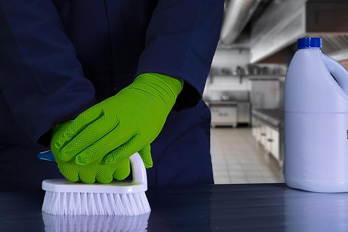 GLOVEWORKS HD Green Gloves, 8 Mil Nitrile Disposable Heavy Duty Raised Diamond - Image 10