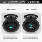 Kitchen Sink Drain Bronze 3-1/2 Inch Stainless Steel Kitchen Drain Strainer - Image 2