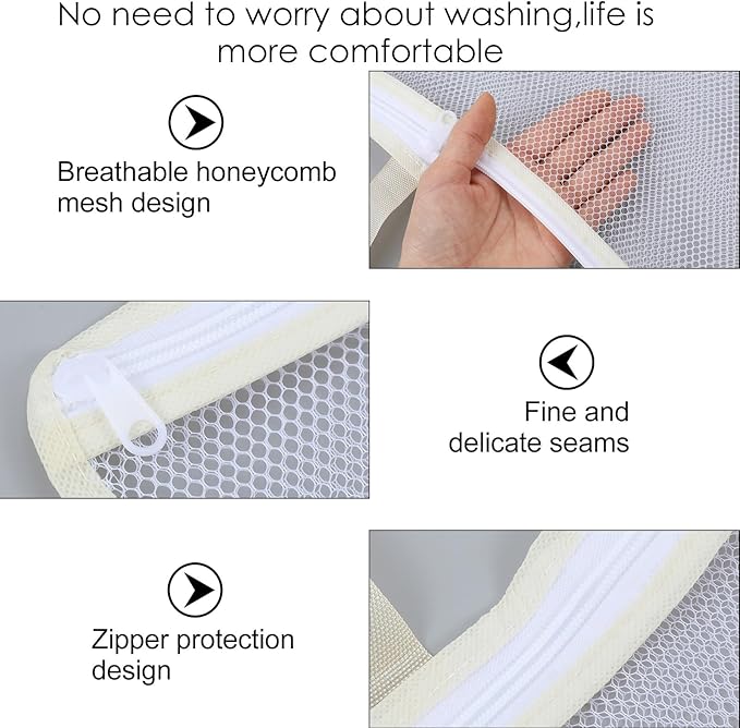 2 Pcs Hanging Laundry Bag Small Mesh Laundry Bag - Image 3