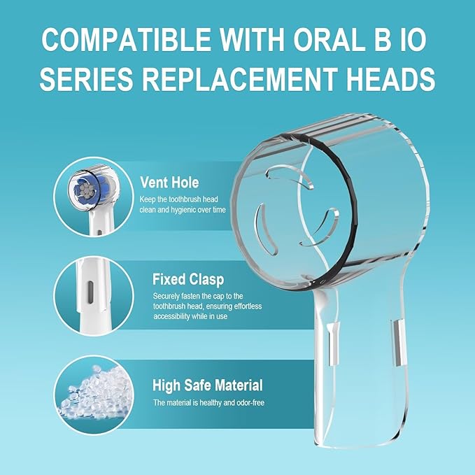6 Pack Toothbrush Heads Dustproof Cover Compatible - Image 3