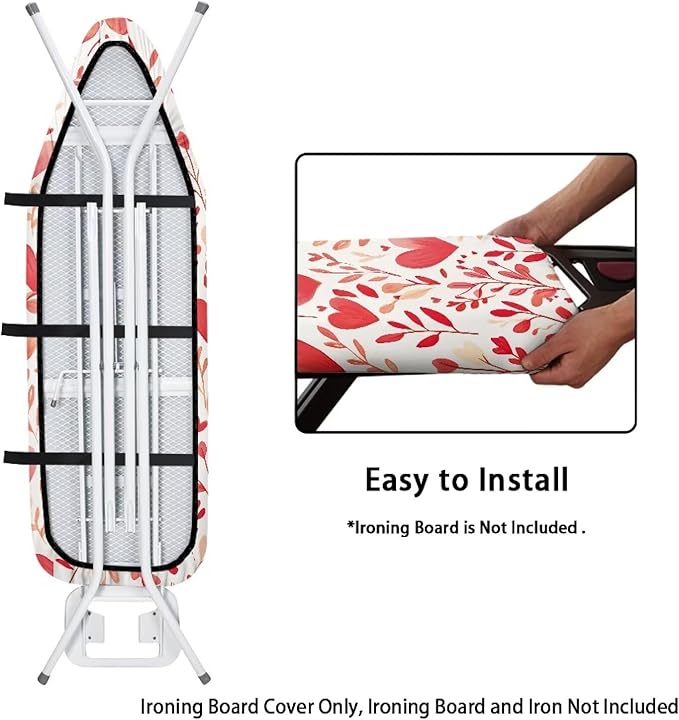Love Heart Ironing Board Covers Standard Size Floral Ironing Board Covers - Image 4