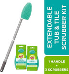 Scotch-Brite Extendable Tub & Tile Scrubber Kit, Includes 1 Handle and 3 - Image 2