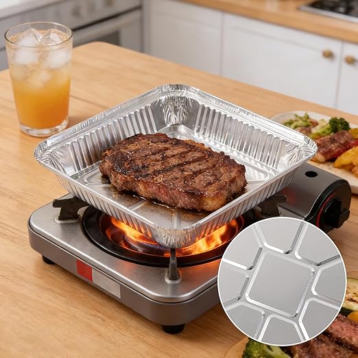 Aluminum Pans 8x8 inch-50 Pack Disposable Foil Pans, Square Aluminum Baking - Image 4