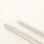 Encasa XO Kitchen Dish Towels Set | Solid Off White | Waffle Weave and Flat - Image 7
