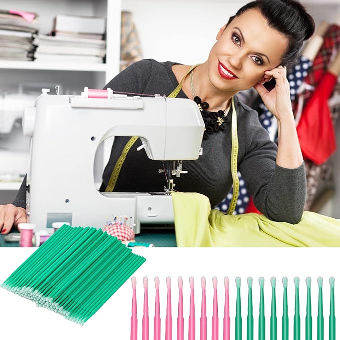 200 Pcs Sewing Machine Cleaning Brushes Tool Kit, Disposable Bendable Pointed - Image 5
