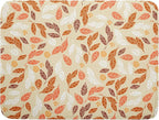 Fall Leaves Dish Drying Mat for Kitchen Counter Autumn Orange White Leaves by Unknown