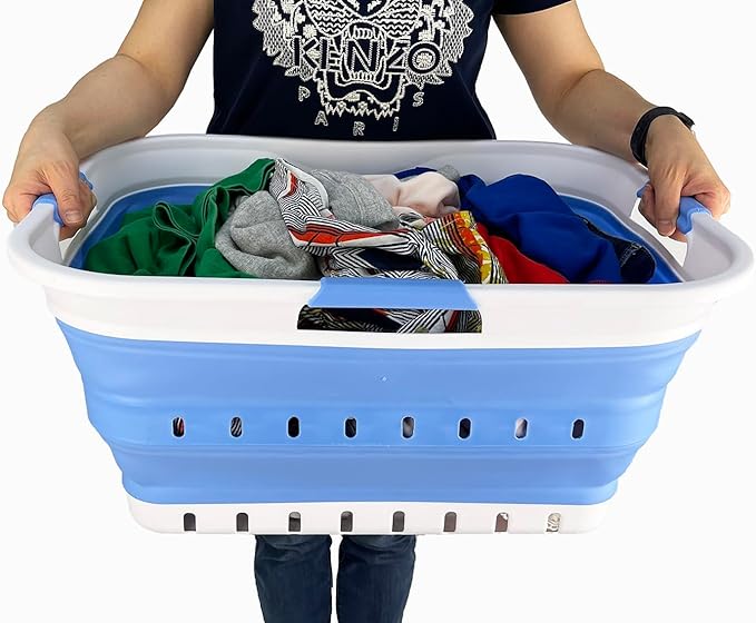 SAMMART 42L Collapsible Plastic Laundry Basket - Image 7