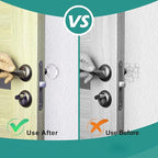 Door Stopper Rubber Door Stops Wall Protector, Transparent Self Adhesive Door - Image 2
