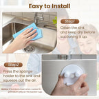 Sponge Holder, Sink Caddy w/Suction Cup Installation, Sponge Organizer - Image 4