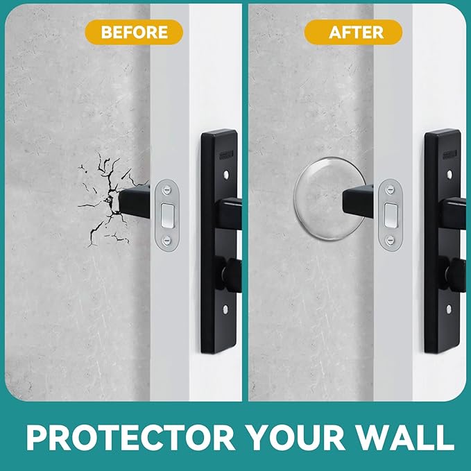 Door Stoppers for Wall, Etybetopstar 6Pack 2" Rubber Door Knob Wall Protectors - Image 3