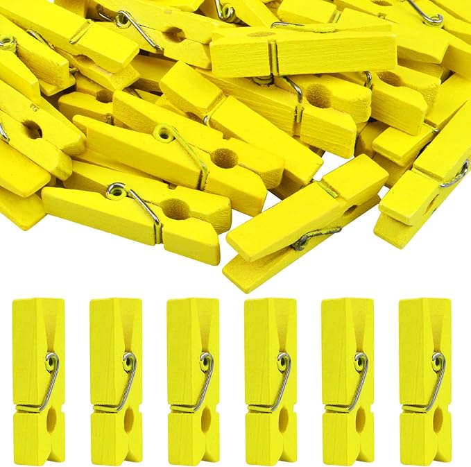 Jdesun 50pcs Photo Wood Clips Natural Wooden Mini Clothespins Paper Peg Pins by Jdesun