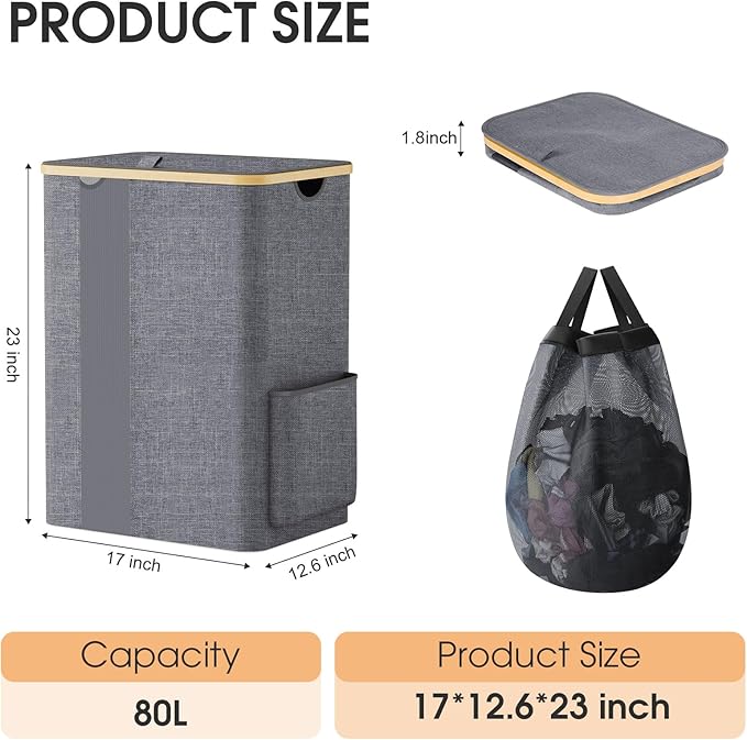 Laundry Basket Clothes Hamper - Image 2
