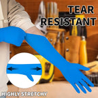 Long Sleeves Durable Disposable Nitrile White Gloves 15inches, Household - Image 3