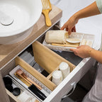 8 Pcs Deep Bamboo Drawer Dividers, Deep Kitchen Dresser Drawer Organizer - Image 5