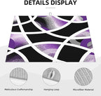 Purple Black White Geometric Abstract Dish Drying Mat - Image 6