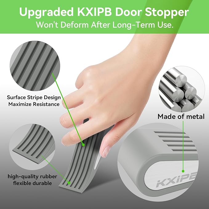 2 Pack Rubber Door Stopper Wedge - Image 5
