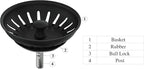 KANARY Stainless Steel Kitchen Sink Strainer Basket-Replacement - Image 3