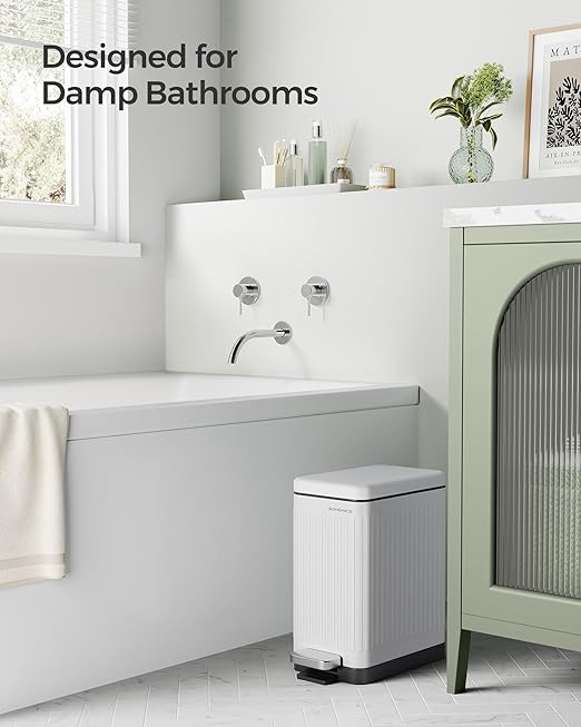 SONGMICS Bathroom Trash Can, 2.6-Gallon Trash Bin - Image 3