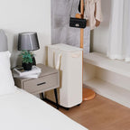 Slim Laundry Hamper with Lid and Wheels, Small Rolling Laundry Basket with - Image 2