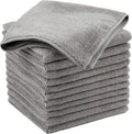 Microfiber Cleaning Cloth Grey 12 Pack Premium Microfiber Towels by MIRACLEAN