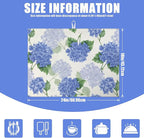Blue Hydrangea Dish Drying Mat for Kitchen Counter Spring Floral Drying Pad - Image 2