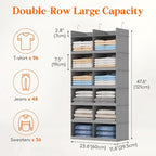 Lifewit Dual-Row Shelf Hanging Closet Organizer and Storage, Clothes Shelves - Image 2