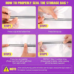 25 Gallon Extra Large Storage Bags 35”x 24”Resealable Clear Bags - Image 9