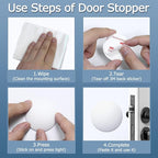 XoYoZo Door Stoppers Wall Protector Buffer Guard Doorknob Door Handle Bumper - Image 3