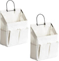 2pcs Wall Hanging Storage Bag, Small Door Closet Linen Fabric Pockets Organizer by HZZTYBRNY