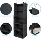 MAX Houser 5-Shelf Hanging Closet Organizer, Space Saver, Cloth Hanging Shelves - Image 5