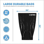 ToughBag 55 Gallon Trash Bags, 55-60 Gallon Trash Bags Heavy Duty - Image 2