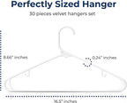 SereneLife 30 Pack Plastic Hangers, Space-Saving Closet Organizers, Durable and - Image 2