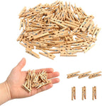 KIMOBER 1.18Inch Wooden Clothespins, Sturdy Natural Wooden Craft Peg Pins Clips by KIMOBER