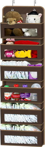 Simple Houseware 6 Clear Window Pocket Over Closet Door Storage Hanging by SimpleHouseware